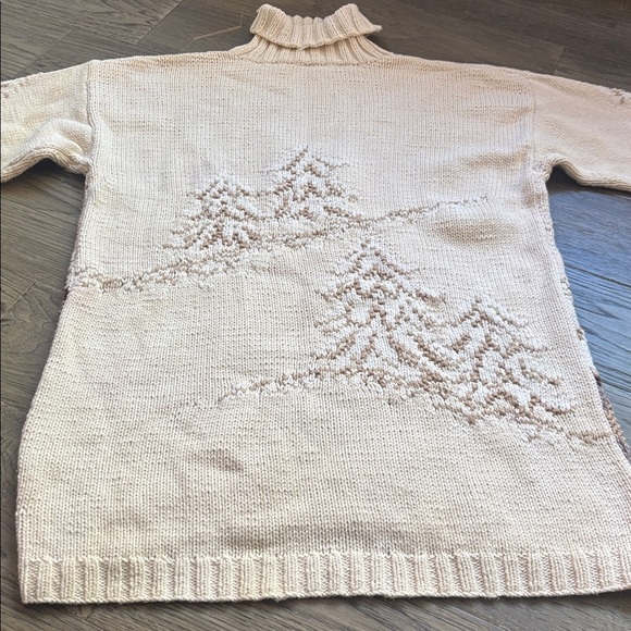 Vintage 90's Cobblestone Canyon All Over Print Wolf Hand Knit Sweater Size Small - Picture 12 of 14